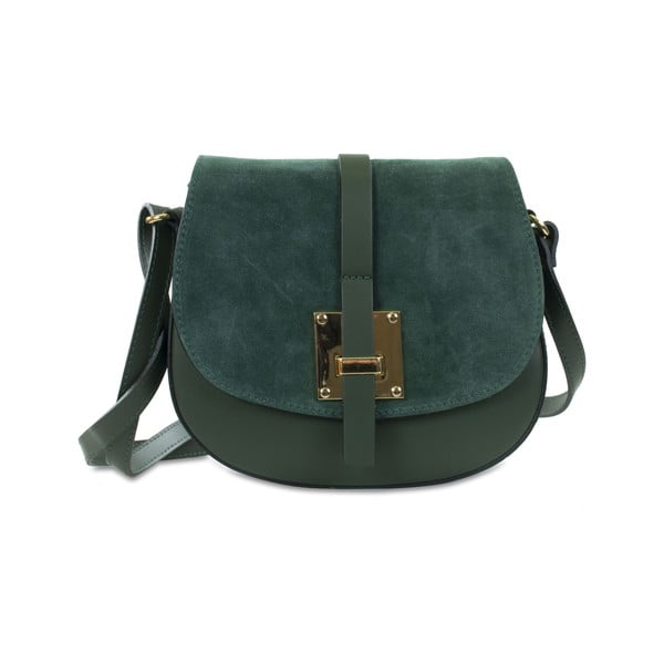 Зелена кожена чанта Doli - Infinitif