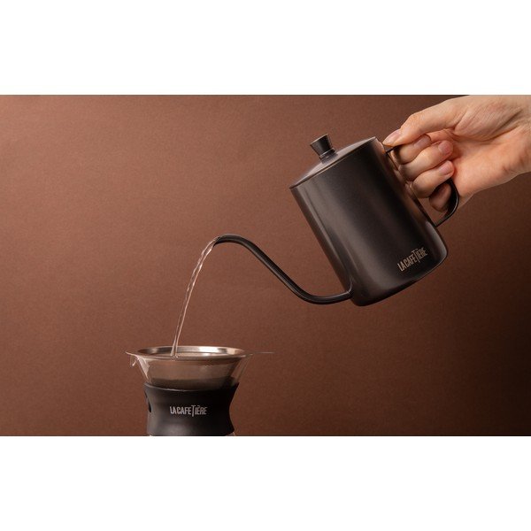 Сива кана за кафе от неръждаема стомана 0,6 л La Cafetiere - Kitchen Craft-image-3