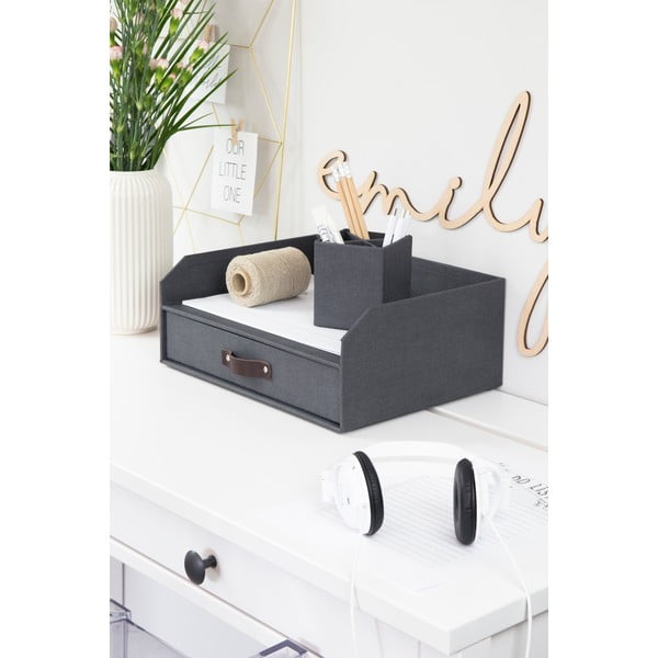 Картонен органайзер за докумнети с чекмедже Walter – Bigso Box of Sweden-image-1