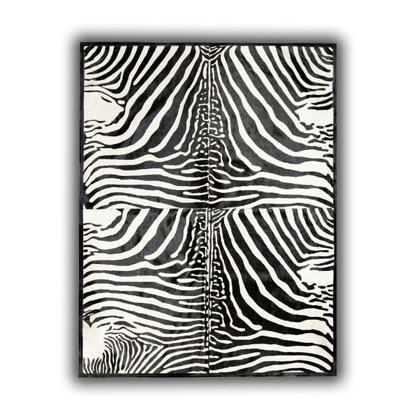 Koberec z pravé kůže Zebra Printed, 140x200 cm