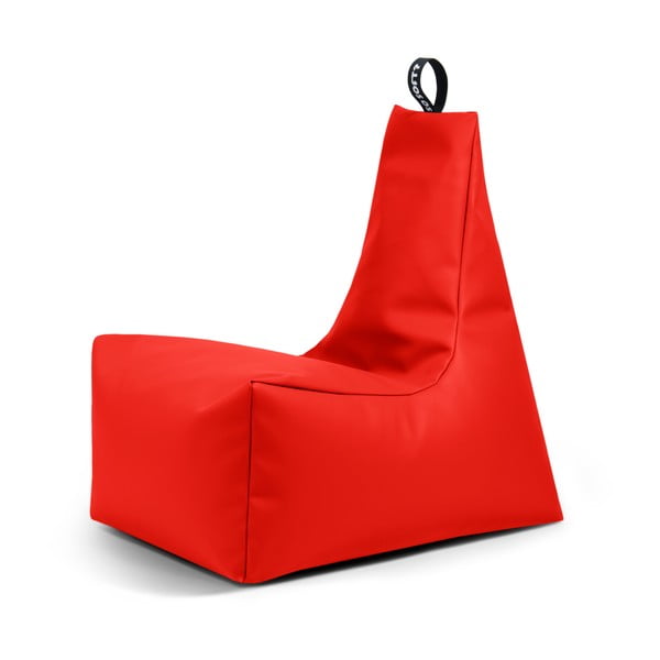 Червен  пуф от изкуствена кожа Icy XL – So Soft?