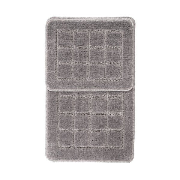 Сиви килими за баня в комплект 2 бр. 50x80 cm Kareli – Foutastic-image-2