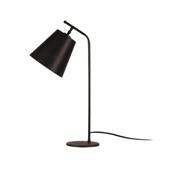 Черна настолна лампа с текстилен абажур (височина 67 cm) Salihini – Opviq lights