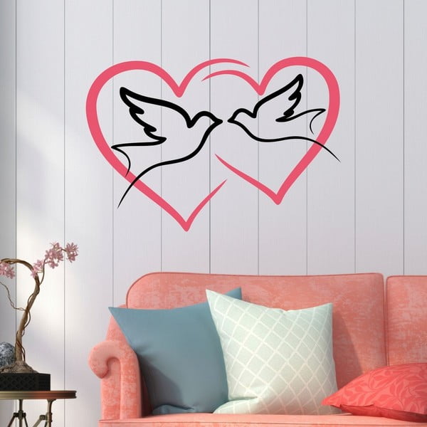 Декоративен стикер за стена Love Birds - Unknown