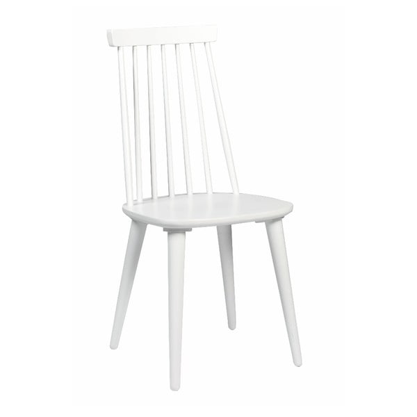 Бял трапезен стол от каучуково дърво Lotta - Rowico