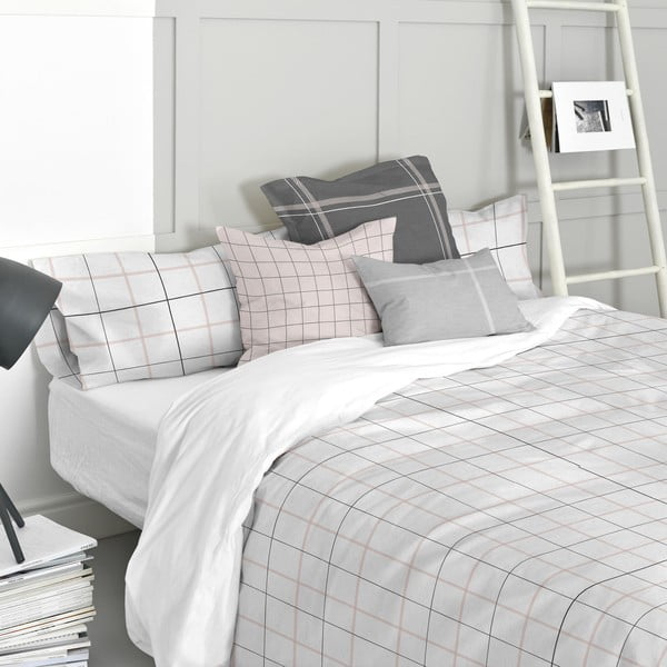 Памучна завивка Тартан, 200 x 200 cm Nordica - Blanc-image-3