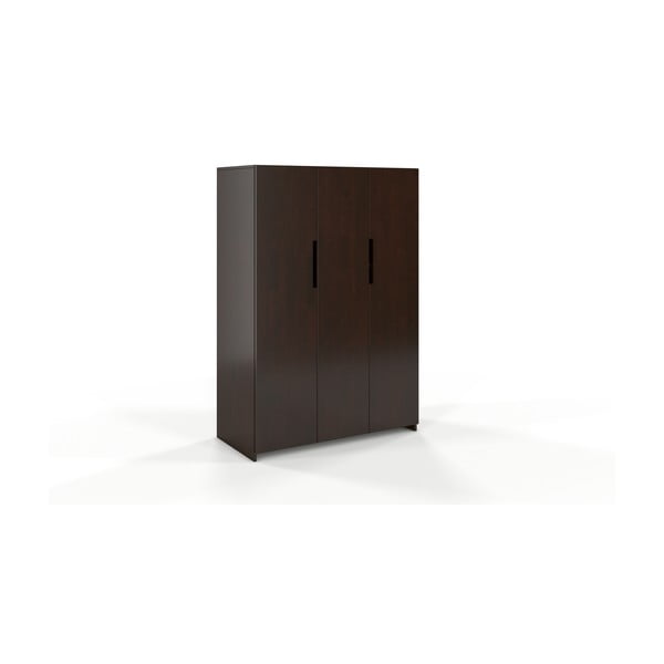 Тъмнокафяв гардероб от бор 128x180 cm Bergman - Skandica