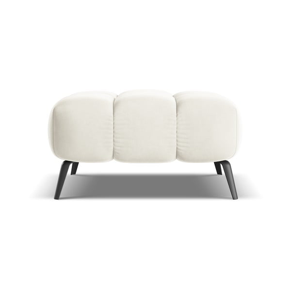 Бяла кадифена табуретка Nalu – Makamii