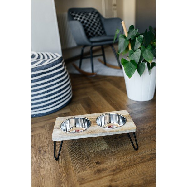 Дървен  комплект купички с основа за куче Dog Fantasy – Plaček Pet Products-image-2