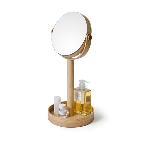 Козметично увеличително огледало масивно дърво (5x) ø 19,5 cm Magnify – Wireworks-image-2