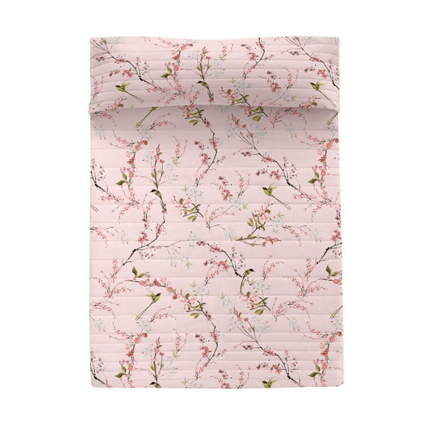 Розова памучна ватирана покривка за легло 180x260 cm Chinoiserie - Happy Friday