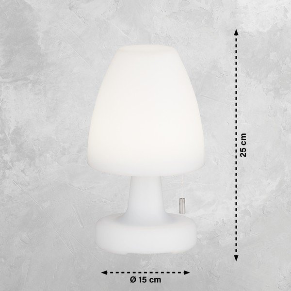 Бяла LED настолна лампа (височина 25 cm) Termoli – Fischer & Honsel-image-3
