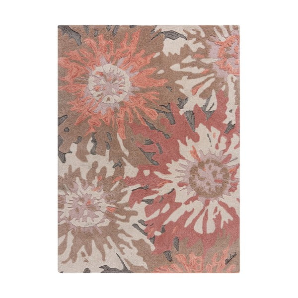 Кафяв и розов килим , 160 x 230 cm Soft Floral - Flair Rugs