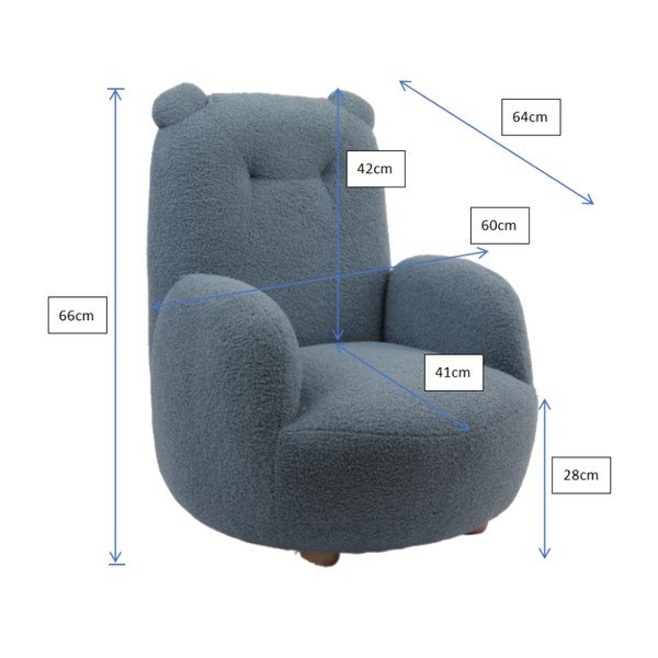 Бежов детски стол от прежда с примки от букле Rocky – Vipack-image-3