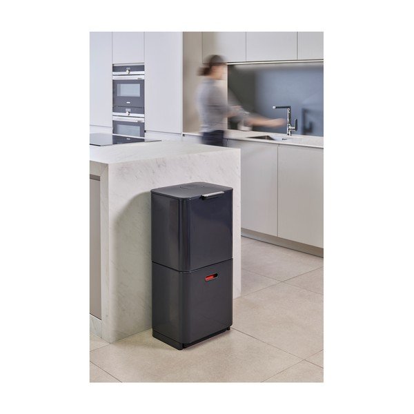 Графитно сив контейнер за сортирани отпадъци Totem Max, 60 л - Joseph Joseph-image-2