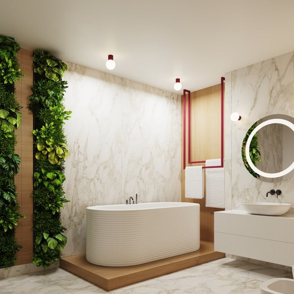 Стенна лампа в цвят бордо Orbital – Sollux-image-4