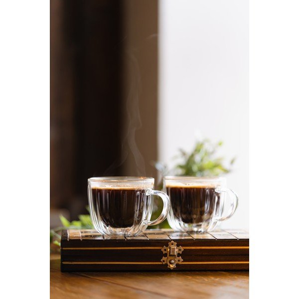 Стъклени чаши в комплект 2 бр. за капучино 350 ml Tulip – Vialli Design-image-3