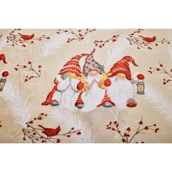 Светлокафяво единично  спално бельо от микроплюш 140x200 cm Goblin – My House-image-4