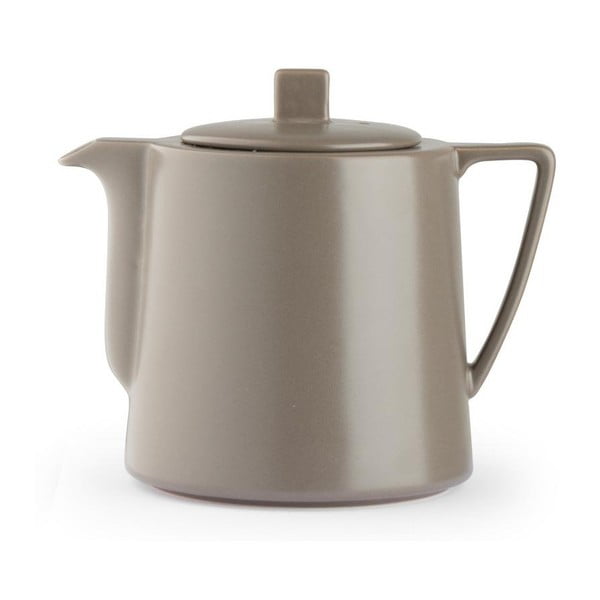 Сиво-кафяв керамичен чайник с цедка за насипен чай Lund, 1,5 л - Bredemeijer
