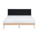 Масивно дъбово легло с черна табла , 140 x 200 cm Fawn - Gazzda