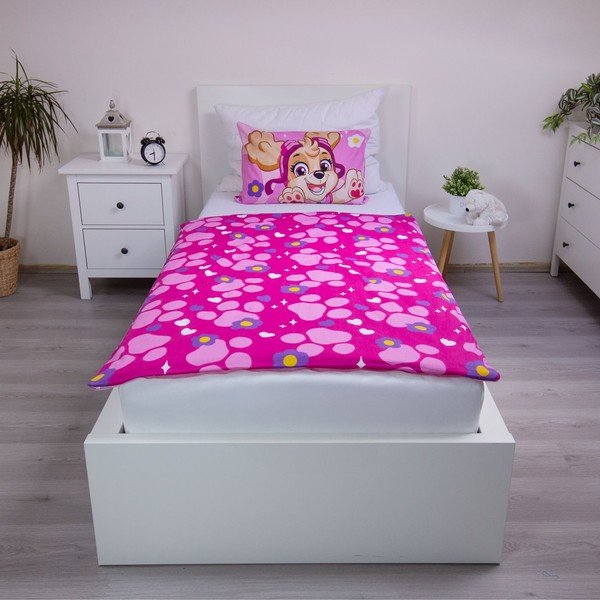 Розово памучно детско спално бельо 100x135 cm Paw Patrol "Pawsome friendships grow" – Jerry Fabrics-image-2