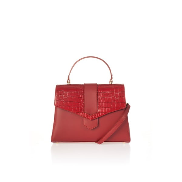 Червена кожена чанта Marta - Federica Bassi