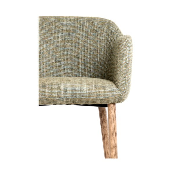 Светлозелени тапицирани трапезни столове в комплект с подлакътници 2 бр. Blaine – Light & Living-image-1