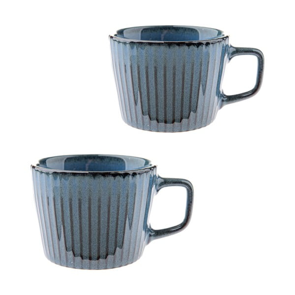 Сини глинени чаши в комплект 2 бр. за капучино 190 ml Tone – Dakls