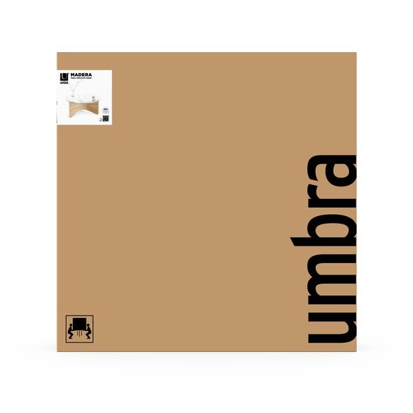 Кръгла масичка за кафе със стъклен плот в естествен цвят ø 84 cm Madera - Umbra-image-4