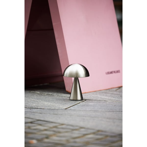 Тъмносива LED затъмняваща се настолна лампа (височина 20 cm) Mush – Hübsch-image-4