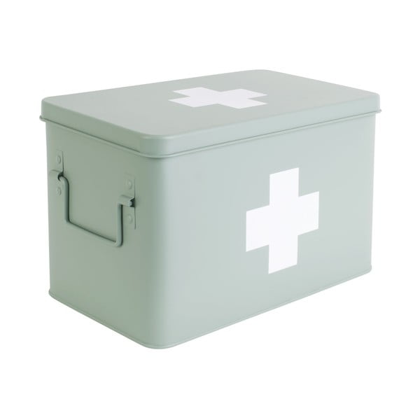 Метален шкаф за лекарства в ментовозелен цвят Медицина, ширина 31,5 cm - PT LIVING