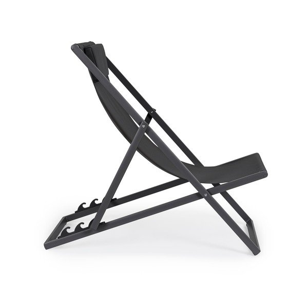 Антрацитен градински шезлонг метален Taylor – Bizzotto-image-1