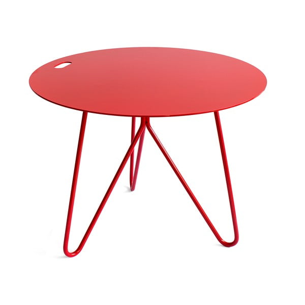 Červený odkládací stolek Galula Seis