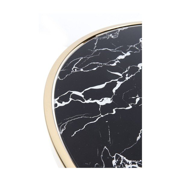 Черна масичка за кафе с основа в златисто Основа, ø 46 cm San Remo - Kare Design-image-2