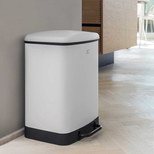 Бяло метално кошче за боклук за рециклиране/с педал 24 l Wonda – Mette Ditmer Denmark-image-1
