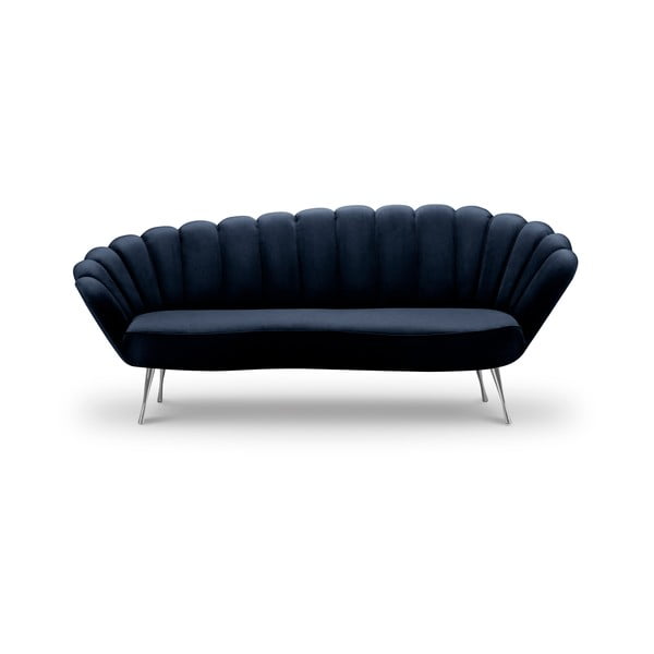 Тъмно синьо кадифе, асиметричен диван , 224 см Varenne - Interieurs 86
