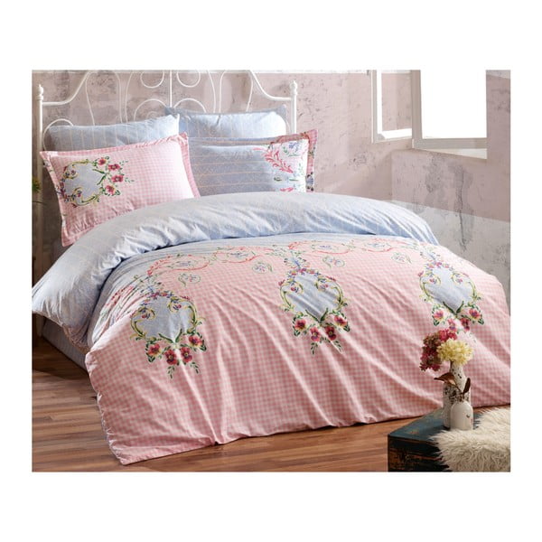 Комплект памучно спално бельо и чаршафи Caliente, 200 x 220 cm - Unknown