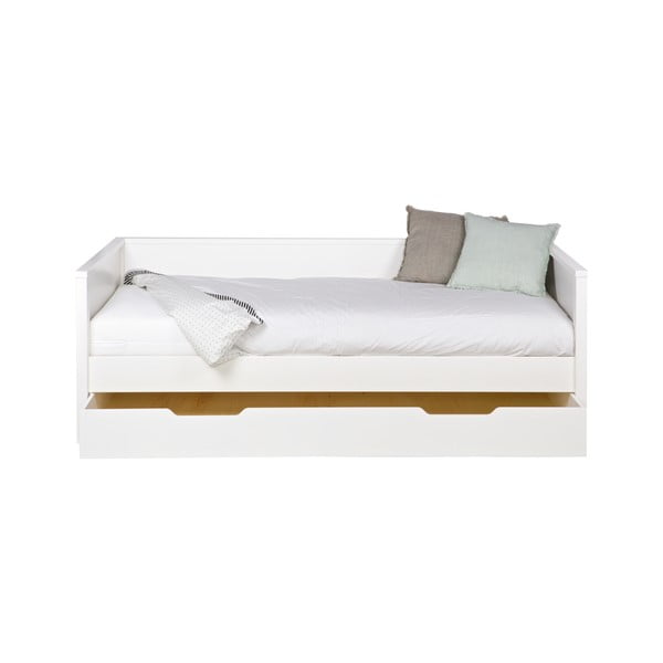 Бяло чекмедже за легло, 200 × 90 cm Nikki - WOOOD-image-3