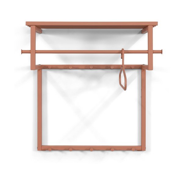 Метална стенна закачалка в цвят сьомга с рафт 76 cm Rizzoli – Spinder Design-image-2