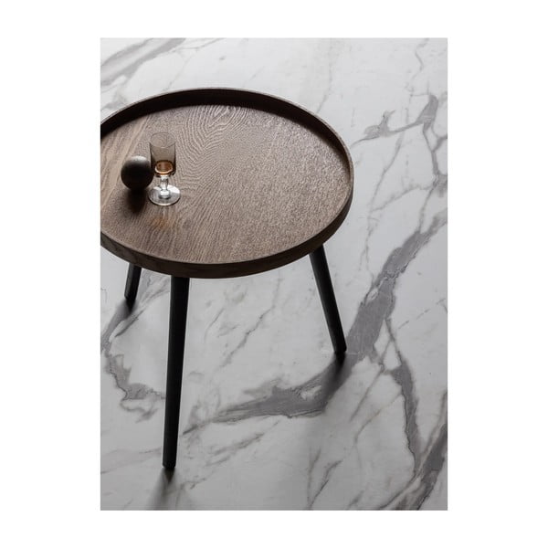 Сгъваема маса с плот с декор от ясен, ø 45 cm Mesa - WOOOD-image-1