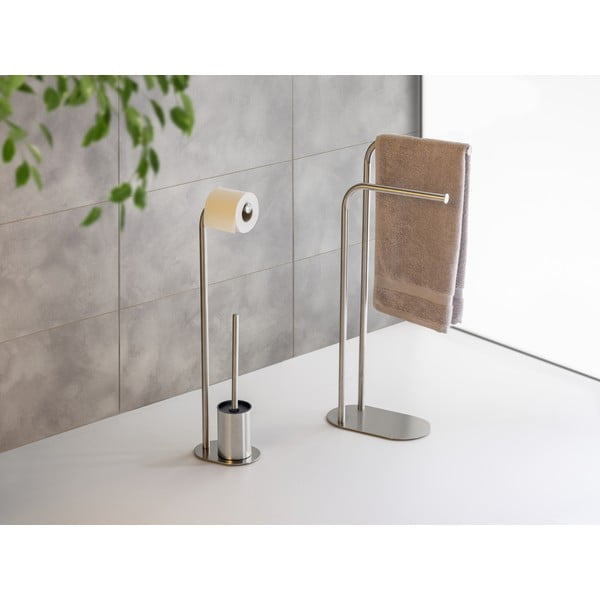 Поставка за тоалетна хартия стойка с четка от неръждаема стомана в матово сребрист цвят Levante – Wenko-image-3