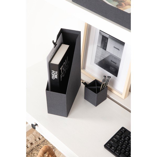 Картонени органайзери в комплект от 4 бр. Hugo Canvas Paper Laminate – Bigso-image-2