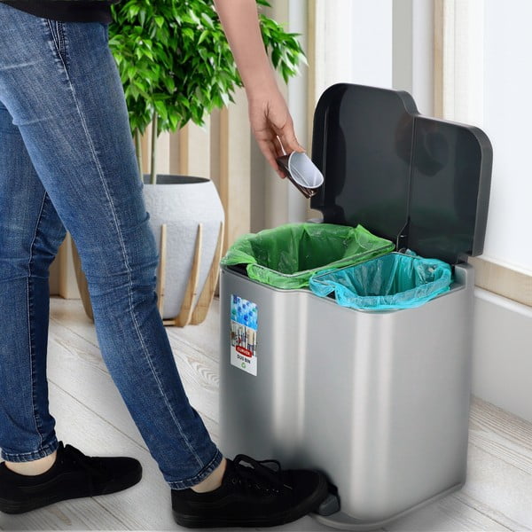 Сив кош за боклук с педал , 21 л Duo - Curver-image-1