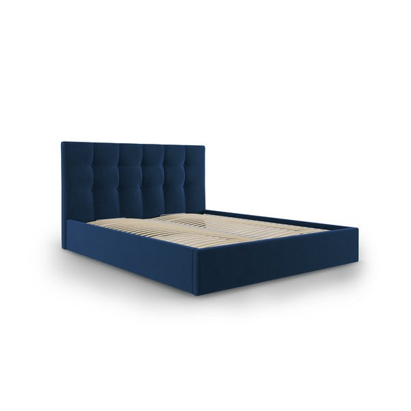 Тъмносиньо кадифено двойно легло , 160 x 200 cm Nerin - Mazzini Beds