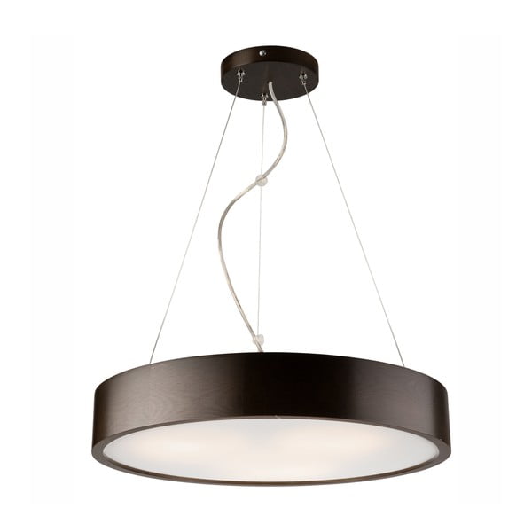 Тъмнокафява висяща лампа със стъклен абажур ø 47 cm Eveline - LAMKUR