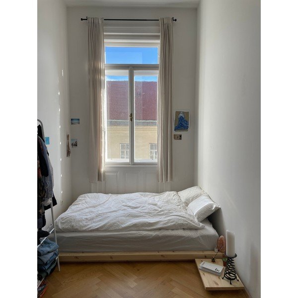 Единично легло 120x200 cm от масивен бор без табла с включена подматрачна рамка в естествен цвят Dock – Karup-image-4