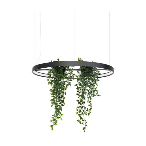 Черно алуминиево LED висящо осветително тяло ø 78 cm RIO – Thoro