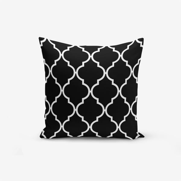 Черно-бяла калъфка за възглавница от памучна смес Black Background Ogea, 45 x 45 cm - Minimalist Cushion Covers