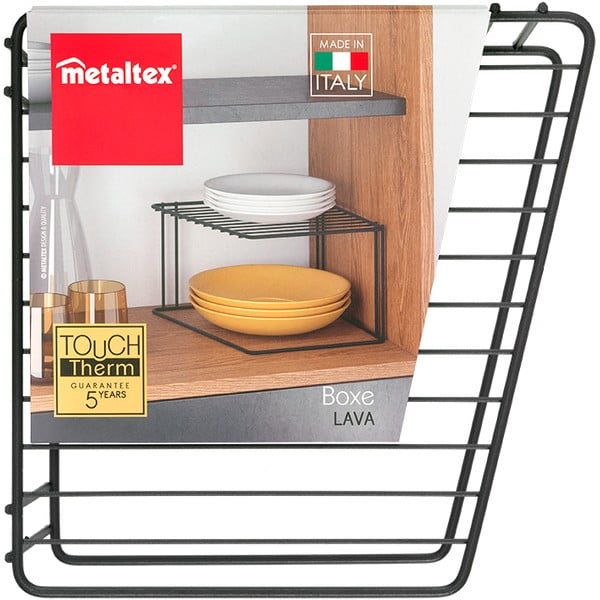 Черен допълнителен рафт за кухненски шкаф Lava Boxe - Metaltex-image-3