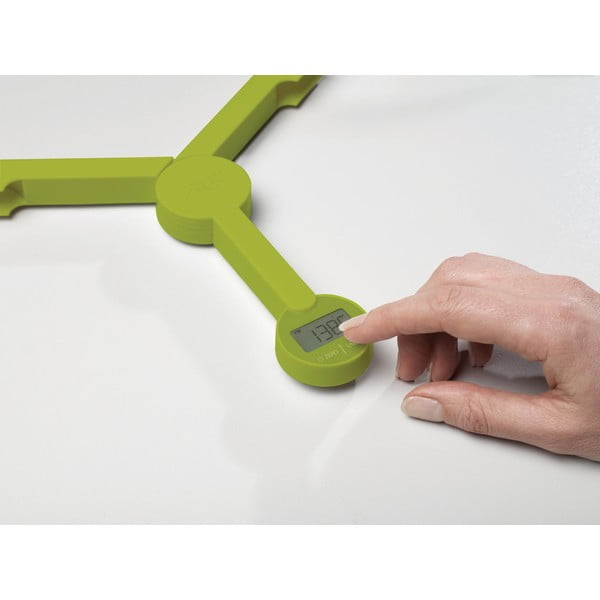 Zelená skládací digitální kuchyňská váha Joseph Joseph TriScale-image-4